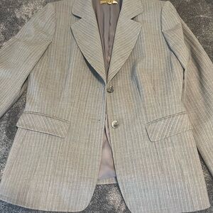 Alex Marie Gray Striped Blazer